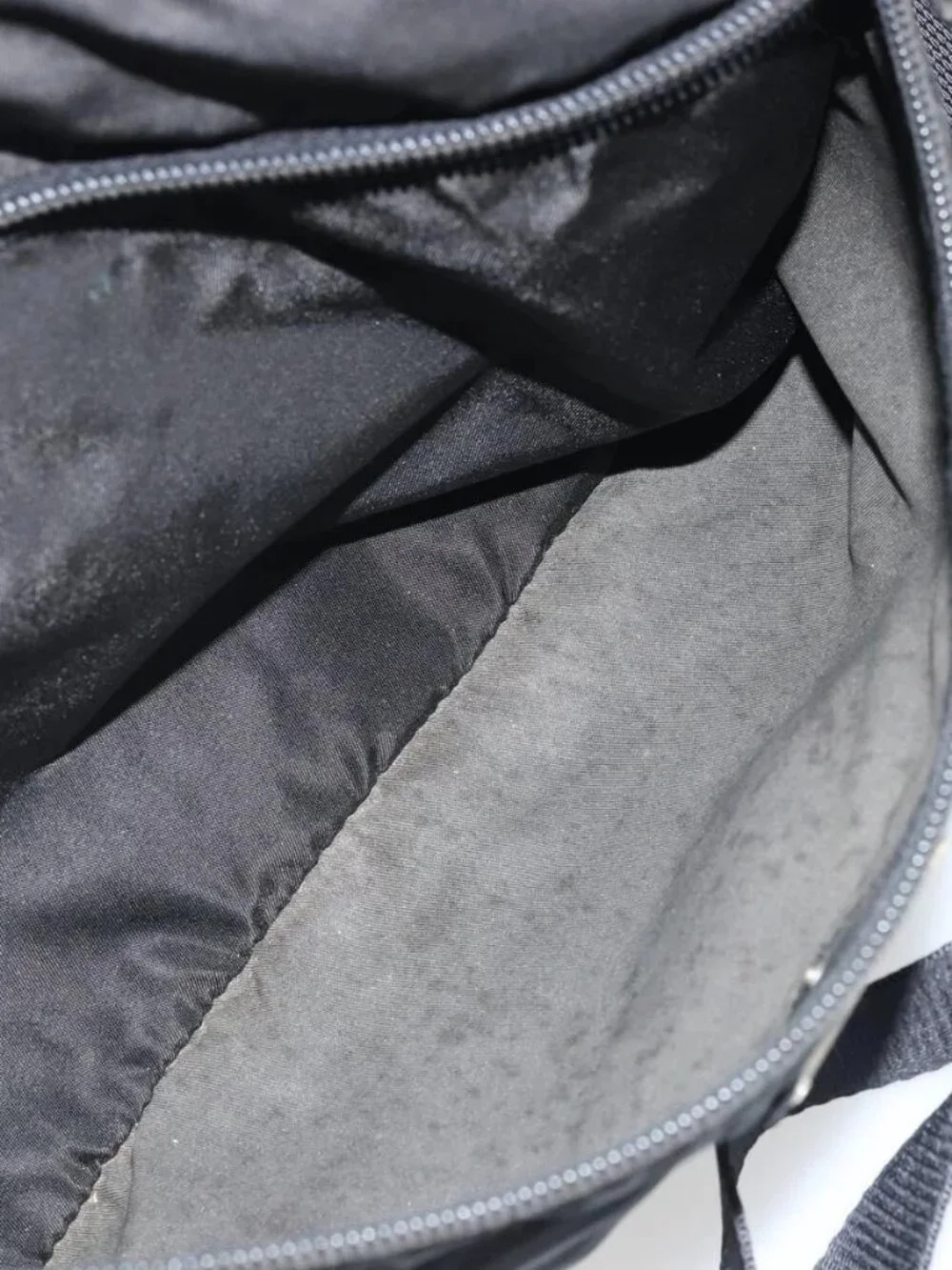 PRADA Shoulder Bag Nylon Black Silver Auth ka4043